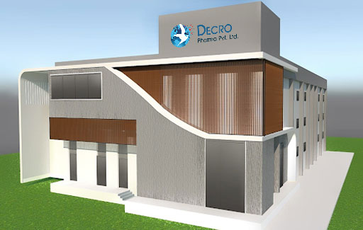 Architectural render of the planned Decro Pharma corporate block