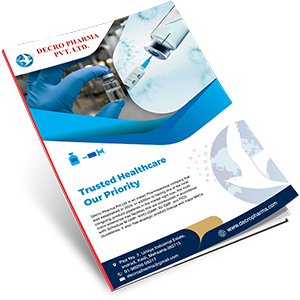 The printed Decro Pharma product catalogue